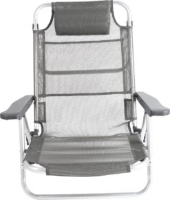 Bo-Camp Beach Chair - Monaco - Aluminium - Grijs -Intex Deals Winkel 1026x1200