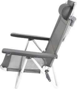 Bo-Camp Beach Chair - Monaco - Aluminium - Grijs -Intex Deals Winkel 1031x1200