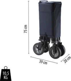 Campart Bolderkar HC-0910 - Opvouwbaar - Bolderwagen Met Stevig Harmonicaframe - Inclusief Opbergtas En Bodemplaat - Blauw -Intex Deals Winkel 1060x1200 1