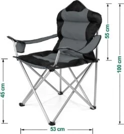 Sens Design Campingstoel - Kampeerstoel - Opvouwbaar - Grijs -Intex Deals Winkel 1105x1200 1