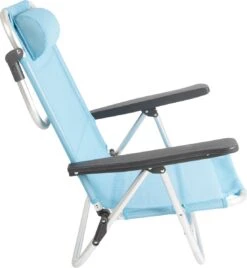 Bo-Camp Beach Chair - Monaco - Aluminium - Blauw -Intex Deals Winkel 1106x1200