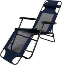 Ligstoel 180x60cm - Opvouwbaar Campingstoel Ligbed Strandstoel Tuinstoel Vouwligstoel Blauw -Intex Deals Winkel 1141x1200 1
