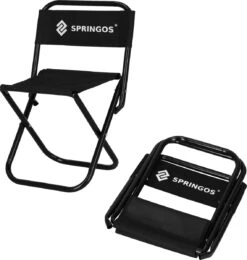 Springos Campingstoel | Kampeerstoel | Vouwstoel | Klapstoel | Zwart -Intex Deals Winkel 1141x1200