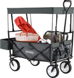 Monzana Bolderkar Opvouwbaar - 100 Liter - Met Afneembaar Dak Grijs -Intex Deals Winkel 1148x1200 6