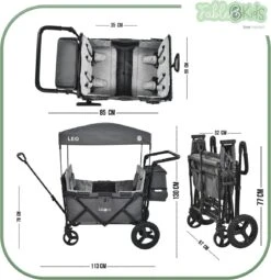 FableKids LEO X4Plus Opvouwbare Wagen Met Dak Fossil Grey -Intex Deals Winkel 1161x1200 6