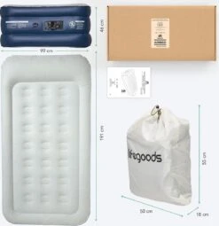 LifeGoods Luchtbed - 1 Persoons - Met Ingebouwde Pomp - Incl. Draagtas En Reparatiekit -Intex Deals Winkel 1163x1200 2