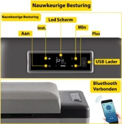 Vevor Auto Koelbox - Mini Koelkast Vriezer - Draagbare Vriezer/Koelkast - Elektrische Koelbox - Mini Vriezer - Auto Koelkast - 35 Liter - Tot -20˚C - 12V/240V - Grijs -Intex Deals Winkel 1181x1200