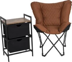 Bo-Camp Camping - Vlinderstoel - Himrod - Inklapbaar - Kleikleurig -Intex Deals Winkel 1200x1019