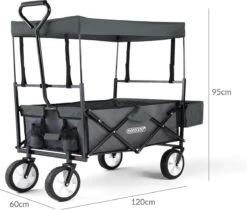 Monzana Bolderkar Opvouwbaar - 100 Liter - Met Afneembaar Dak Grijs -Intex Deals Winkel 1200x1020 3