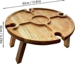 Merkloos Opvouwbare Draagbare Picknicktafel, Outdoor Opvouwbare Lichtgewicht Kampeertafel 30,5 Cm Kleine Houten Wijnpicknicktafel Voor Feest, Strand, Tuin, Camping, Barbecue, Reizen -Intex Deals Winkel 1200x1027