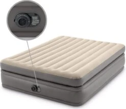 Intex Prime Comfort - Luchtbed - 2-Persoons - 152x203x51 Cm (BxLxH) - Grijs - Met Ingebouwde Motorpomp -Intex Deals Winkel 1200x1039 1