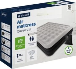 BluMill Luchtbed - 2-persoons - Ingebouwde Pomp - 203x152x36 Cm - Duurzame Keuze -Intex Deals Winkel 1200x1094 2