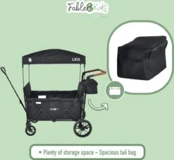 FableKids LEO X4Lite Opvouwbare Handkar Met Dak Onyx Zwart -Intex Deals Winkel 1200x1096 3