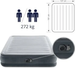 Intex Luchtbed - Twijfelaar - 137 X 191 X 33 Cm - Grijs - Met Ingebouwde Pomp, Hoeslaken Antraciet En Reparatieset 13 Intex Luchtbed - Twijfelaar - 137 X 191 X 33 Cm - Grijs - Met Ingebouwde Pomp, Hoeslaken Antraciet En Reparatieset -Intex Deals Winkel 1200x1100