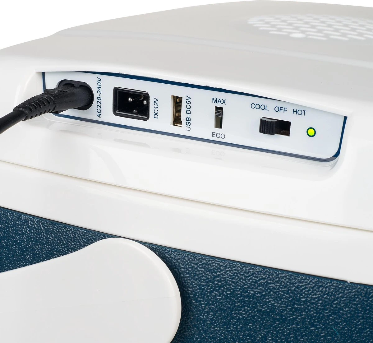 Campart Koelbox XL CB-8630 - Coolbox 12V En 230V - 30 Liter - Te Gebruiken Met USB-powerbank - Blauw 6 Campart Koelbox XL CB-8630 - Coolbox 12V En 230V - 30 Liter - Te Gebruiken Met USB-powerbank - Blauw - Afbeelding 6