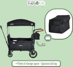 FableKids LEO X2 Lite Opvouwbare Handkar Met Dak Onyx Zwart -Intex Deals Winkel 1200x1109 1
