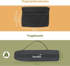 Skandika Relax Comfort Campingstoel - Campingstoel Opvouwbaar - Comfortabele Klapstoel Met Drinkhouder En Koelvak, Tot Max. 160 Kg, Opvouwbaar, Lichtgewicht | Vouwstoel Voor Kamperen, Camping, Festival, Vissen – Grijs -Intex Deals Winkel 1200x1118