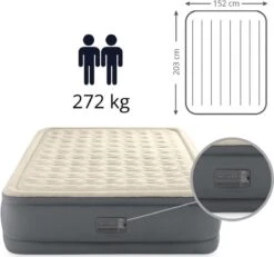Intex Premaire II Elevated Queen Luchtbed - 2-persoons - 203x152x46 Cm -Intex Deals Winkel 1200x1123 3