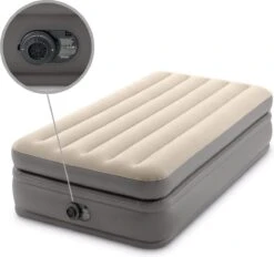 Intex Prime Comfort - Luchtbed - 1-Persoons - 99x191x51 Cm (BxLxH) - Grijs - Met Ingebouwde Motorpomp -Intex Deals Winkel 1200x1126 1
