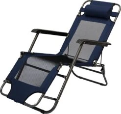 Ligstoel 155x60cm - Opvouwbaar Campingstoel Ligbed Strandstoel Tuinstoel Vouwligstoel Blauw -Intex Deals Winkel 1200x1129