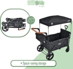 FableKids LEO X2 Lite Opvouwbare Handkar Met Dak Onyx Zwart -Intex Deals Winkel 1200x1131 3