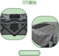 FableKids LEO X4Plus Opvouwbare Wagen Met Dak Fossil Grey -Intex Deals Winkel 1200x1134 2