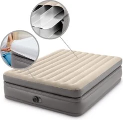 Intex Prime Comfort - Luchtbed - 2-Persoons - 152x203x51 Cm (BxLxH) - Grijs - Met Ingebouwde Motorpomp -Intex Deals Winkel 1200x1170 2