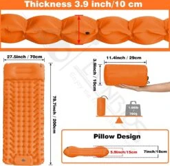 LVNRIDS Isomat, Zelfopblazend, Ultralicht, Luchtmatras, Camping, Zelfopblaasbaar, Opblaasbaar Matras, 3,9 Inch Dik, Met Voetperspomp En Kussen, Voor Camping, Reizen, Outdoor, Wandelen, Strand, Oranje 15 LVNRIDS Isomat, Zelfopblazend, Ultralicht, Luchtmatras, Camping, Zelfopblaasbaar, Opblaasbaar Matras, 3,9 Inch Dik, Met Voetperspomp En Kussen, Voor Camping, Reizen, Outdoor, Wandelen, Strand, Oranje -Intex Deals Winkel 1200x1171 6