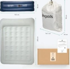 LifeGoods Luchtbed - 2 Persoons - Met Ingebouwde Pomp - Incl. Draagtas En Reparatiekit -Intex Deals Winkel 1200x1184 6