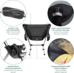 Smartpeas Camping Stoel Van Stevig 600D Polyester En Aluminium - Lichtgewicht En Opvouwbaar - Camping Gadget Inclusief Zijzakken +Plus: Strandmat & Draagtas -Intex Deals Winkel 1200x1186 3