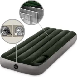 Intex Luchtbed - 1-Persoons - 76 X 191 X 25 Cm - Groen - Met Ingebouwde Voetpomp + Hoeslaken Wit + Reparatieset -Intex Deals Winkel 1200x1189 5