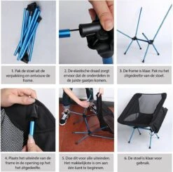 Lopoleis® Campingstoel – Campingstoel Opvouwbaar – Visstoel – Vouwstoel – Strandstoel – Inklapbaar – Lichtgewicht – Outdoor Stoel - Hoge Rugleuning -Intex Deals Winkel 1200x1190