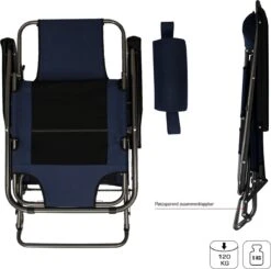Ligstoel 180x60cm - Opvouwbaar Campingstoel Ligbed Strandstoel Tuinstoel Vouwligstoel Blauw -Intex Deals Winkel 1200x1191 3