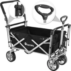 Tectake - Opvouwbare Bolderwagen Handkar Nico Zwart - 403549 -Intex Deals Winkel 1200x1191 5