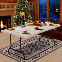 Casaria Tuintafel Opvouwbaar – Met Draaggreep 220x70 Cm – Wit -Intex Deals Winkel 1200x1200 13