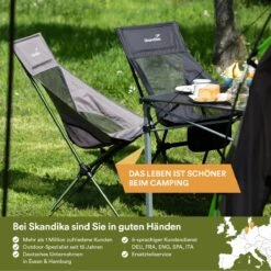 Skandika Campingstoel Compact SET – Campingstoelen – Campingstoel Tot 150 Kg Belastbaar - Kampeerstoel, Visstoel, Kleine Pakmaat, Opvouwbaar, Stabiel, Licht, Comfortabel Gepolsterd – Draagtas Meegeleverd – Vouwstoel – Kampeermeubelen – Grijs -Intex Deals Winkel 1200x1200 185