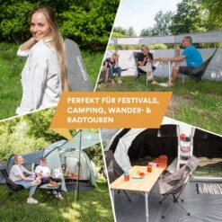 Skandika Campingstoel Compact SET – Campingstoelen – Campingstoel Tot 150 Kg Belastbaar - Kampeerstoel, Visstoel, Kleine Pakmaat, Opvouwbaar, Stabiel, Licht, Comfortabel Gepolsterd – Draagtas Meegeleverd – Vouwstoel – Kampeermeubelen – Grijs -Intex Deals Winkel 1200x1200 186