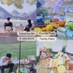 Buxibo - Lichtgewicht Vouwbare Campingtafel - Inklapbaar - Vis/Tuin/Picknick Tafel - Kamperen - Met Opberghoes - Aluminium - Grijs -Intex Deals Winkel 1200x1200 3