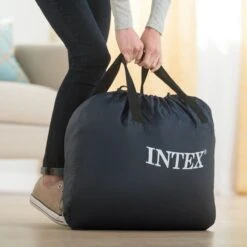 Intex Luchtbed - 2-Persoons - 152 X 203 X 33 Cm - Grijs - Met Ingebouwde Pomp, Hoeslaken Wit En Reparatieset -Intex Deals Winkel 1200x1200 407
