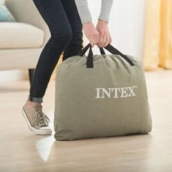 Intex Luchtbed - 1-Persoons - 99 X 191 X 42 Cm - Grijs - Met Pomp, Hoeslaken Antraciet En Reparatieset -Intex Deals Winkel 1200x1200 483