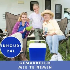 Niceey Thermo Elektrische Koelbox - 24 Liter - Koelbox Elektrisch 12v 230 Volt - Coolbox - Koelt & Verwarmt - Blauw -Intex Deals Winkel 1200x1200 604