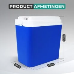 Niceey Thermo Elektrische Koelbox - 24 Liter - Koelbox Elektrisch 12v 230 Volt - Coolbox - Koelt & Verwarmt - Blauw -Intex Deals Winkel 1200x1200 605