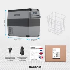 Auronic Elektrische Koelbox - 49.5L - Compressor - 12V En 240V - Grijs -Intex Deals Winkel 1200x1200 638