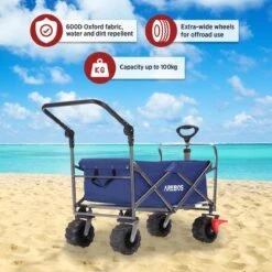 AREBOS Handkar | Transportwagen | Apparatuurwagen | Opvouwbaar | Duwstang| Blauw -Intex Deals Winkel 1200x1200 801