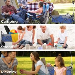 LifeGoods Bolderkar - Opvouwbaar - Tot 80KG - 94L - Wasbaar Polyester - 98x45cm - Blauw/Grijs -Intex Deals Winkel 1200x1200 815