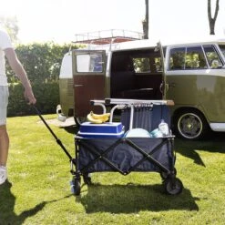 Campart Bolderkar HC-0910 - Opvouwbaar - Bolderwagen Met Stevig Harmonicaframe - Inclusief Opbergtas En Bodemplaat - Blauw -Intex Deals Winkel 1200x1200 844