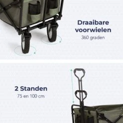 LifeGoods Bolderkar - Opvouwbaar - Draaibare Wielen - 2 Standen - 70KG Draagkracht - Groen 12 LifeGoods Bolderkar - Opvouwbaar - Draaibare Wielen - 2 Standen - 70KG Draagkracht - Groen -Intex Deals Winkel 1200x1200 847