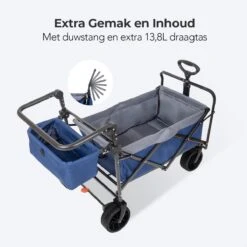 LifeGoods Bolderkar - Opvouwbaar - Tot 120KG - 103L - Extra Draagtas En Duwstang - Wasbaar Polyester - 98x45cm - Blauw/Grijs 13 LifeGoods Bolderkar - Opvouwbaar - Tot 120KG - 103L - Extra Draagtas En Duwstang - Wasbaar Polyester - 98x45cm - Blauw/Grijs -Intex Deals Winkel 1200x1200 855