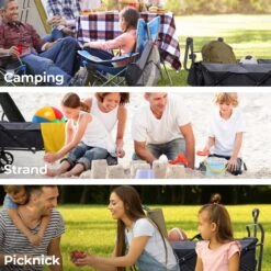 LifeGoods Bolderkar - Opvouwbaar - Tot 120KG - 103L - Extra Draagtas En Duwstang - Wasbaar Polyester - 98x45cm - Zwart/Grijs -Intex Deals Winkel 1200x1200 939