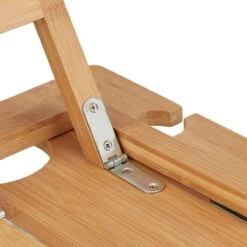 Relaxdays Opvouwbare Picknick Wijntafel - 4 Wijnglazenhouders - Bamboe Dienbladtafel Klein -Intex Deals Winkel 1200x1200 95